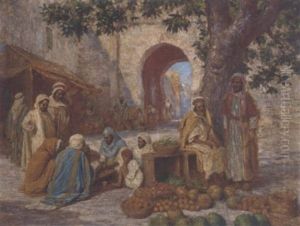 An Arabian Market by Arthur Trevor Haddon