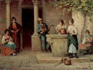 Collecting Water And Entertainment At The Well