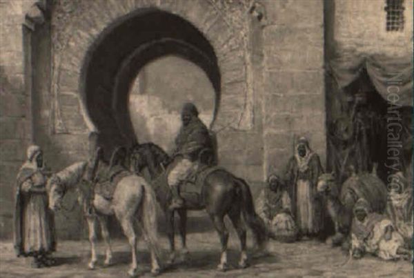 Arab Traders At City Gate - view 1