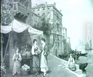 Venetian Flower Sellers by Arthur Trevor Haddon