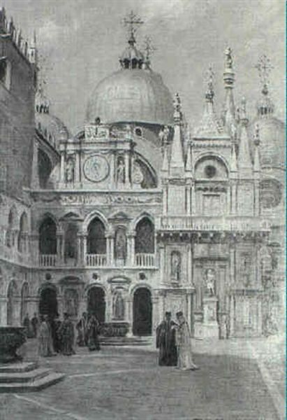 The Courtyard Of The Ducal Palace, Venice - view 1