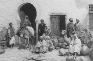 An Oriental Market by Arthur Trevor Haddon