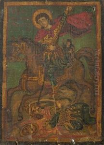 Saint Demetrius by Theofilos Hadjimichail