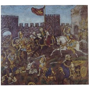 Konstantinos Paleologos Emperor Of The Greco-romans In The Battle Of The 29th May 1453 by Theofilos Hadjimichail