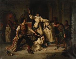 Szene Aus Dem Bauernkrieg by Carl von Haeberlin