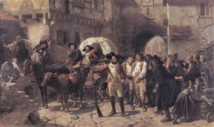 Eine Rauberbande Wird In Ein Schwabisches Stadtchen Gebracht