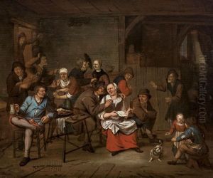 In The Tavern by Nicolas (Walraven) van Haeften