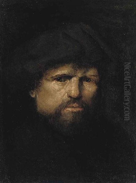 A Tronie Of A Bearded Man In A Hat - view 1