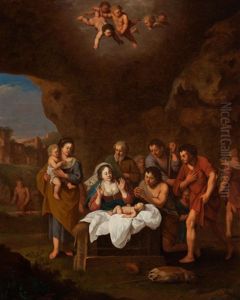 The Adoration Of The Shepherds by Johan van Haensbergen