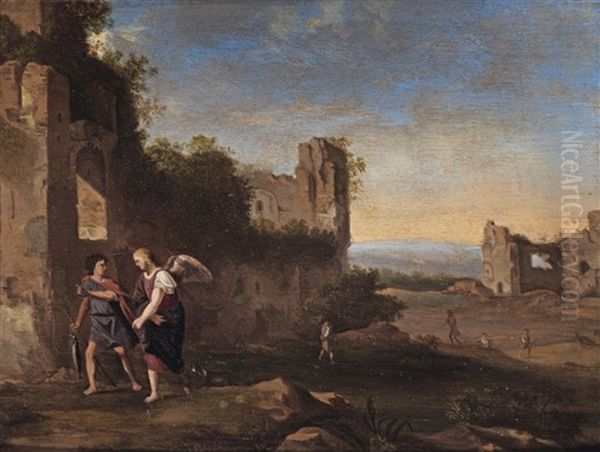An Italianate Landscape With Tobias And The Angel - view 1