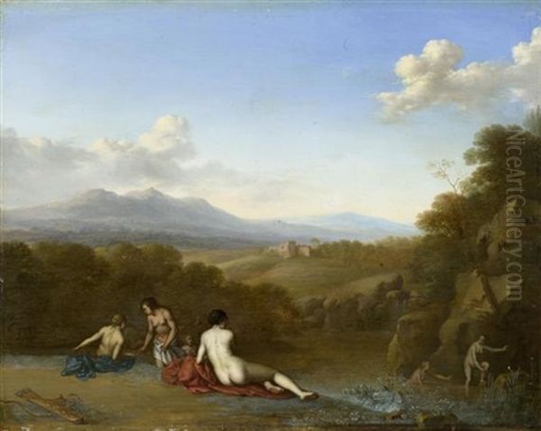 Nymphen Nach Der Jagd In Einer Mediterranen Landschaft - view 1