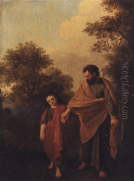 The Young Christ And Saint Joseph Walking In A Landscape - view 1