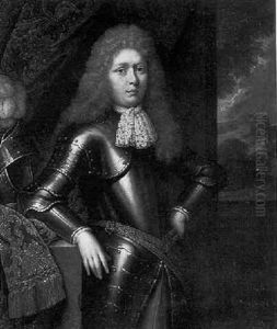 Portrait Of A Gentleman In Armor (charles Mordaunt, Earl Of Peterborough?) by Johan van Haensbergen