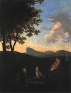 Artemis Und Die Nymphen Im Bade