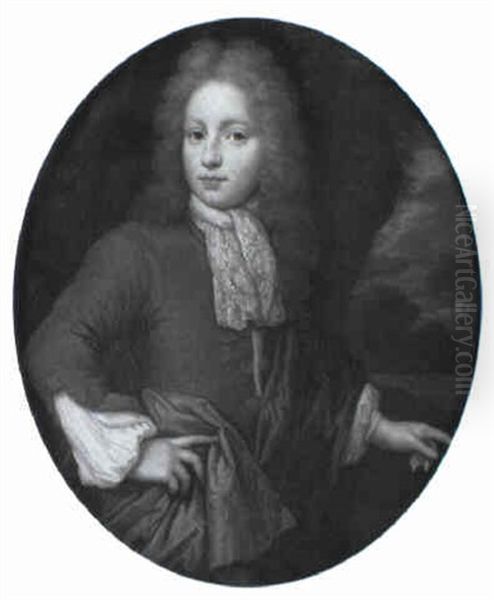 Portrait Of A Young Gentleman In Brown Coat - view 1