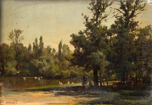 Paisaje Con Estanque