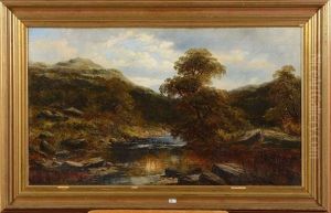 Paysage Montagneux A La Riviere by Carlos de Haes