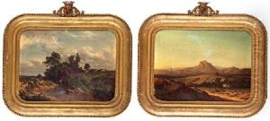 Paisaje Con Arroyo (+ La Pena De Los Enamorados En Antequer; Pair) by Carlos de Haes