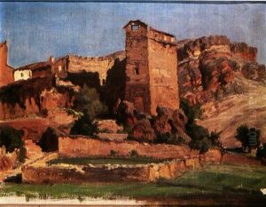 Vista Del Castillo De Nuevalos by Carlos de Haes