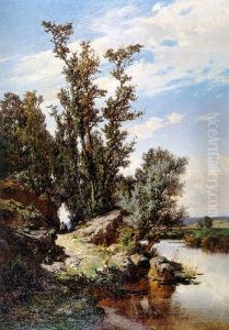 Ribera Del Rio (aragon) by Carlos de Haes