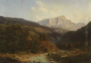 Weites Alpental by Johann Georg Haeselich