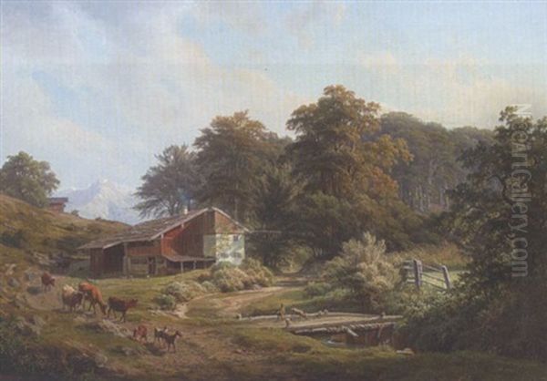 Bauernhaus In Gebirgslandschaft - view 1