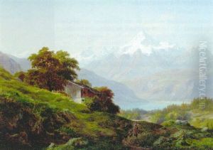 Blick Auf Das Wiesbachhorn Bei Zell Am See by Johann Georg Haeselich