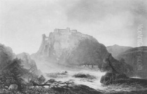 Berglandschaft In Campanien Mit Blick Auf Das Benedektiner Kloster Montecassino