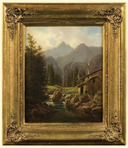 Mountain Landscape With A Hut - view 1
