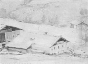 Alm Im Winter by Rudolf Hafner