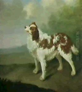 A Spaniel Standing In A Landscape A Spaniel Standing In A Landscape