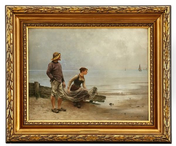 Fiskare Pa Stranden - view 1
