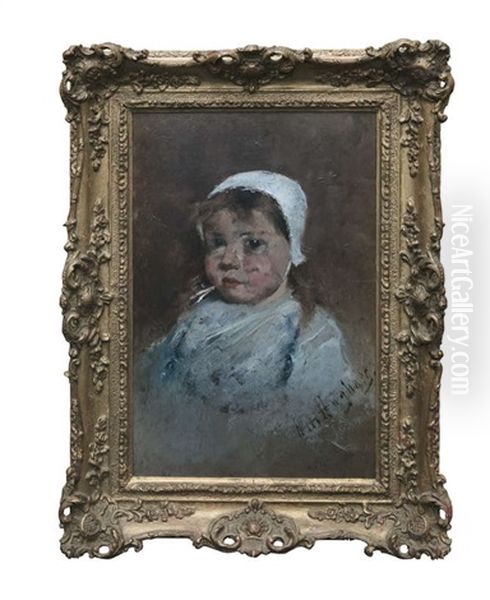 Study Of A Young Girl With A Bonnet - view 1
