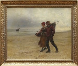 Fiskare Och Musselplockerska