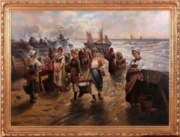 Coastal Scene With Figures - view 1
