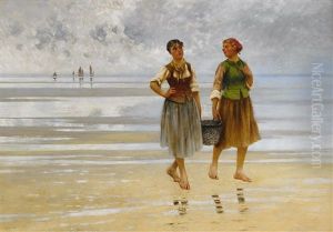 Musselplockerskor Pa Stranden