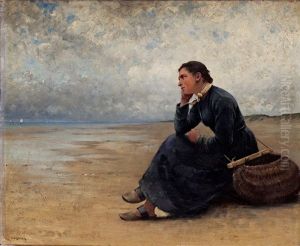 Vantan Vid Havet by August Vilhelm Nikolaus Hagborg