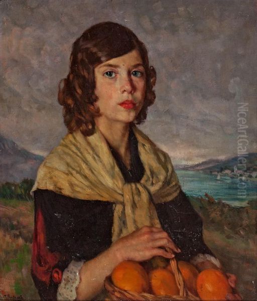 Joven Con Naranjas - view 1