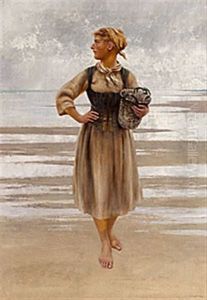 Staende Musselplockerska Staende Musselplockerska
