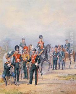 Russische Dragonerzur Zeit Zar Alexanders Ii.