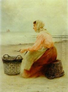 The Day's Catch by August Vilhelm Nikolaus Hagborg