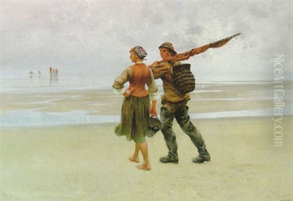 Strandbild Med Fiskarpar - view 1