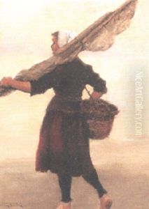 Fiskarflicka by August Vilhelm Nikolaus Hagborg