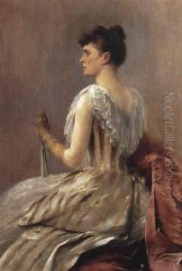 Sittande Kvinna by August Vilhelm Nikolaus Hagborg