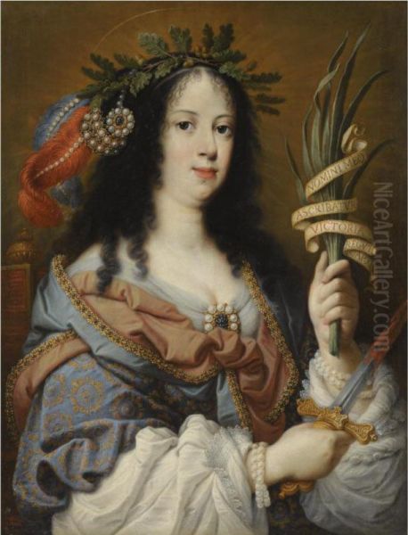 Portrait Of Vittoria Della Rovere (1622-1667), As Saintvittoria - view 1