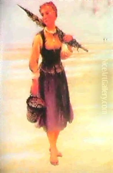Strandbild Med Ostron- Plockerska - view 1