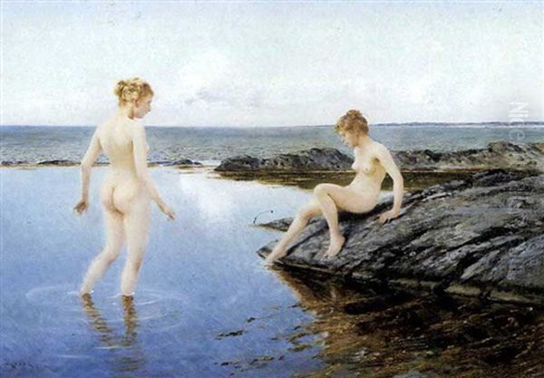 Two Women Bathing - view 1