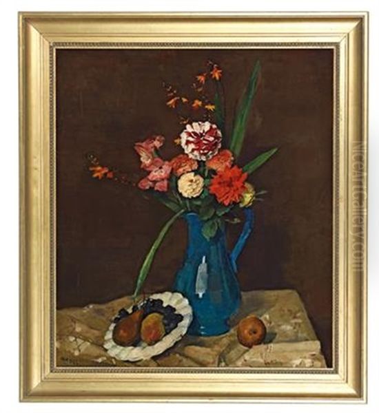 Stillleben Mit Blumen Und Fruchten - view 1