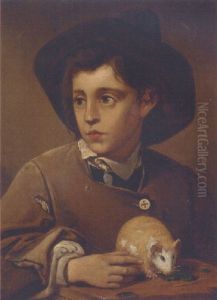 A Young Boy With A Guinea Pig