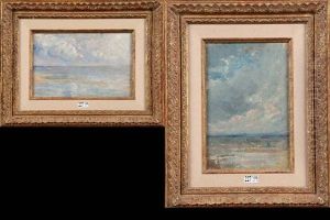 Schelde In Zeeland (2 Works) by Victor Charles Hageman
